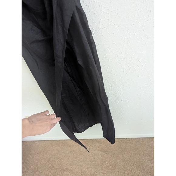 NWT Reformation Clement linen midi dress size 8 black minimalist summer - Picture 6 of 10